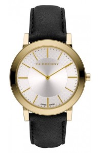Burberry Bu 2353 Men's 'Slim' Silver Dial Goldtone Quartz Watch