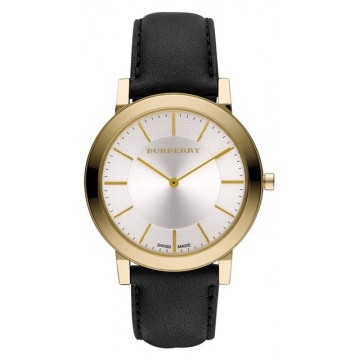 Burberry Bu2353 Men's 'Slim' Silver Dial Goldtone Quartz Watch