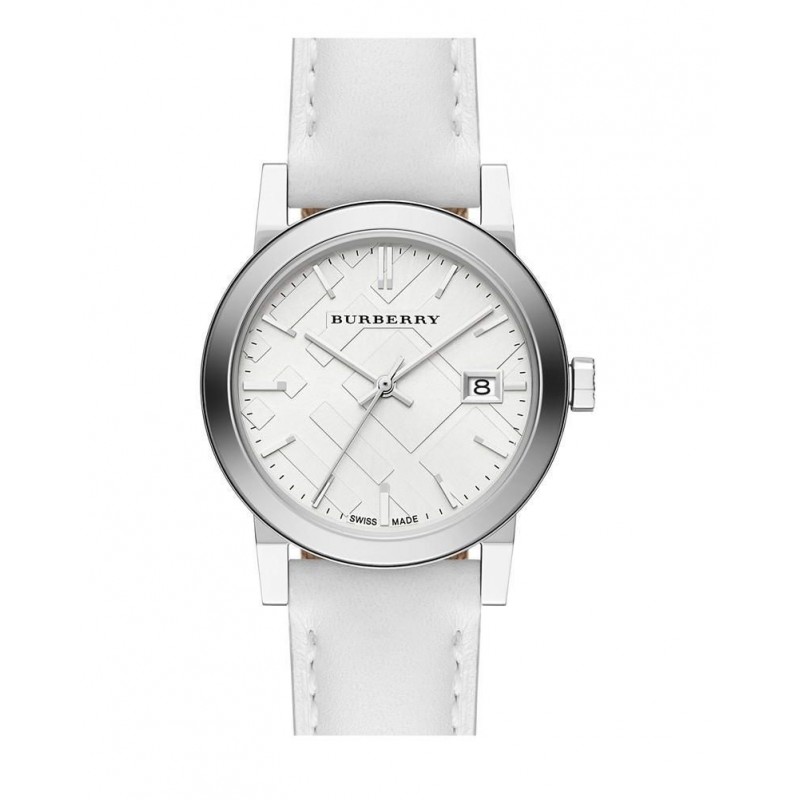 Burberry Check Stamped Leather Women's Watch BU9128