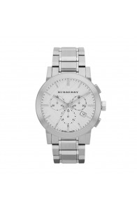 Burberry Women's 'Large Check' Silver Dial Stainless Steel Watch BU9350