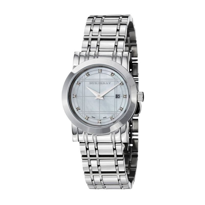 Burberry BU1370 Women's 'Heritage' Mother of Pearl Dial Stainless Steel Watch