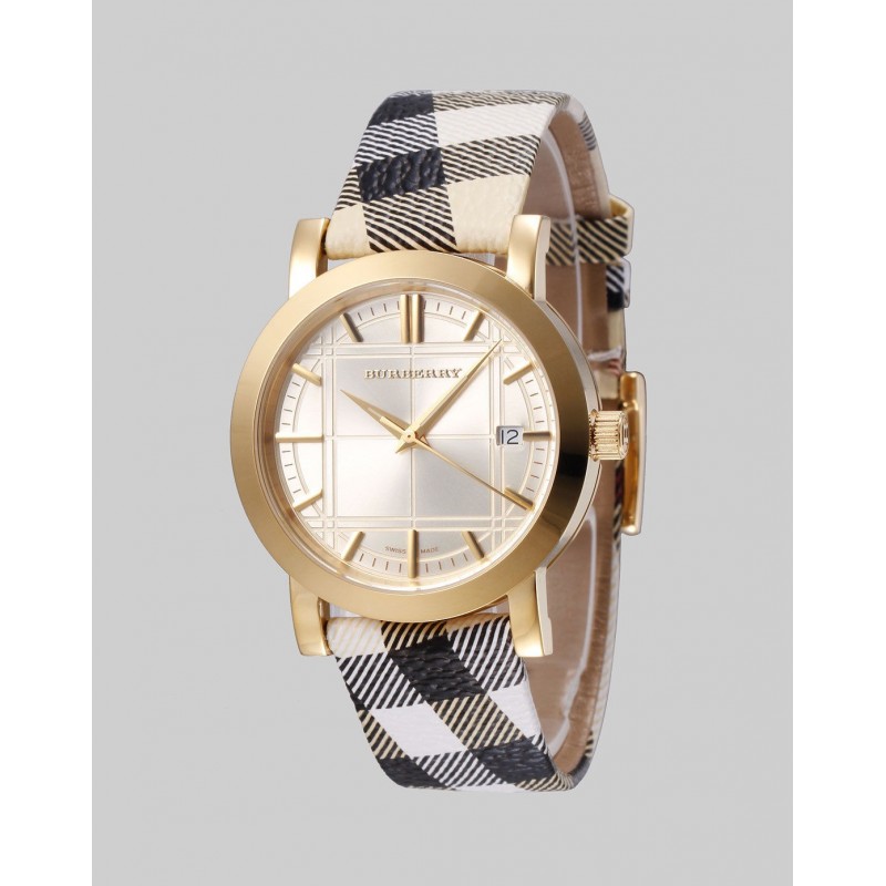 burberry gold plated watch