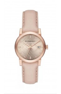 Burberry Rose Gold Nude Leather Women's Watch BU9131